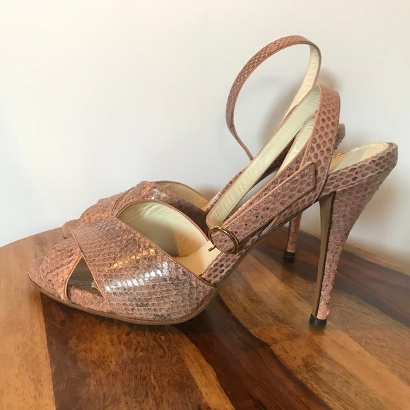 YSL Yves Saint Laurent Python Heels size 41 - Picture 2 of 6